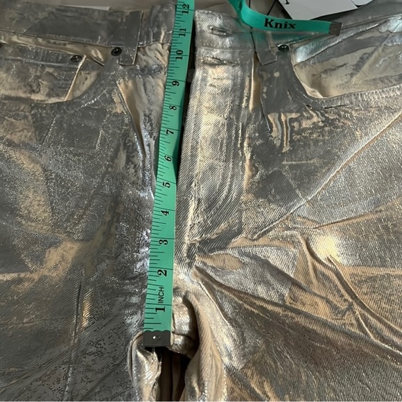 NWT ZARA METALLIC SILVER JEANS - Picture 14 of 14